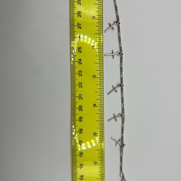 Sterling Silver Cross Charm Bracelet - Picture 3 of 4